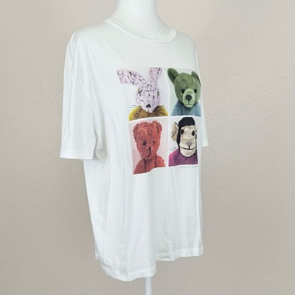 Stella McCartney 4-Square Stuffed Animal Crewneck Cotton T-Shirt Size 44 IT 8 US - Picture 2 of 16